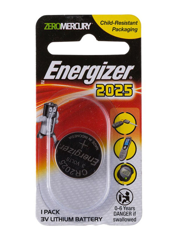 Energizer 2025 Lithium Battery, Silver
