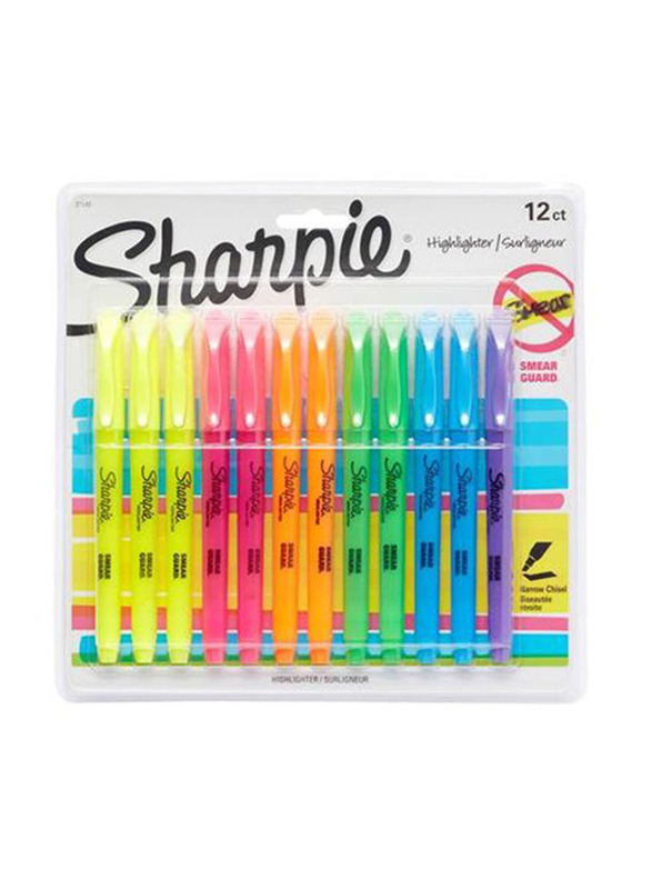 Sharpie 12-Piece Highlighter Pens, Multicolour