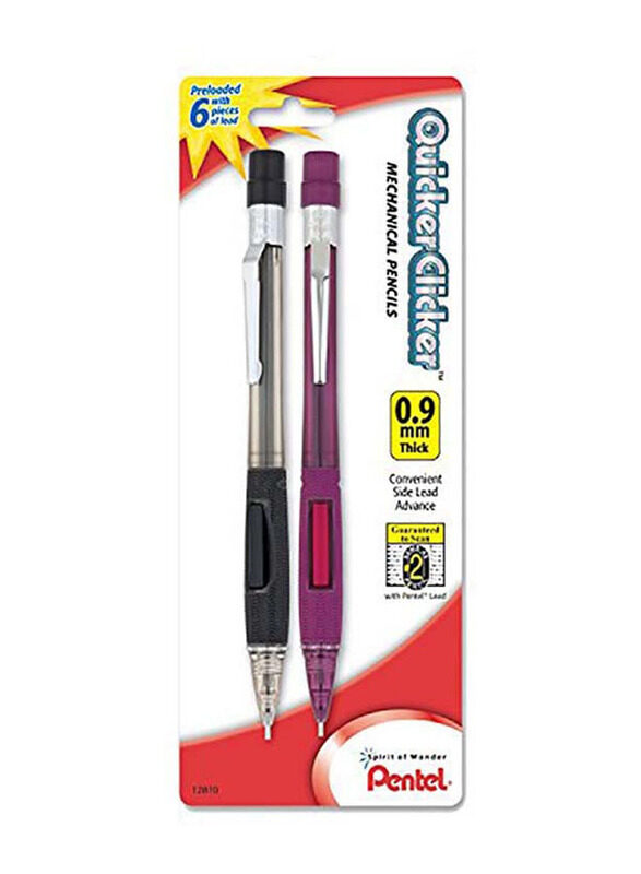 

Pentel 2-Pack Quicker Clicker Automatic Pencil, Multicolour