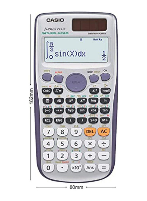 Casio Scientific Calculator, Fx-991ES Plus, Grey/Blue