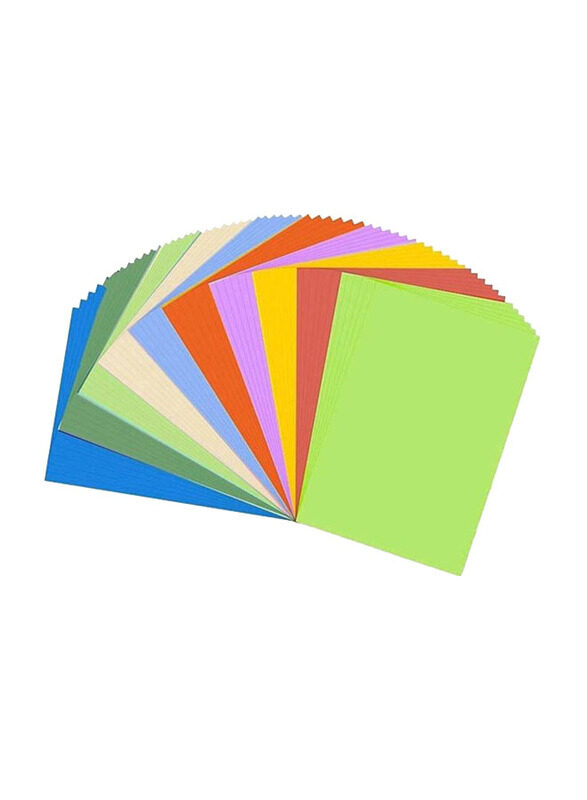 

Terabyte Coloured Paper, 29.7 x 21cm, 100 Sheets, 80 GSM, A4 Size, Multicolour