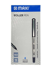 Maxi 12-Piece Rollerball Pen Set, Black
