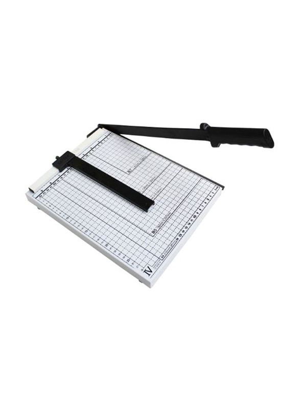 Masco A4 Compact Paper Cutter, White/Black