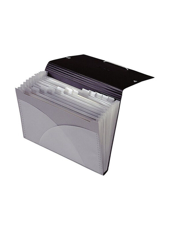 

Foldermate Style Plus A4 Size Expanding File, Grey/Black