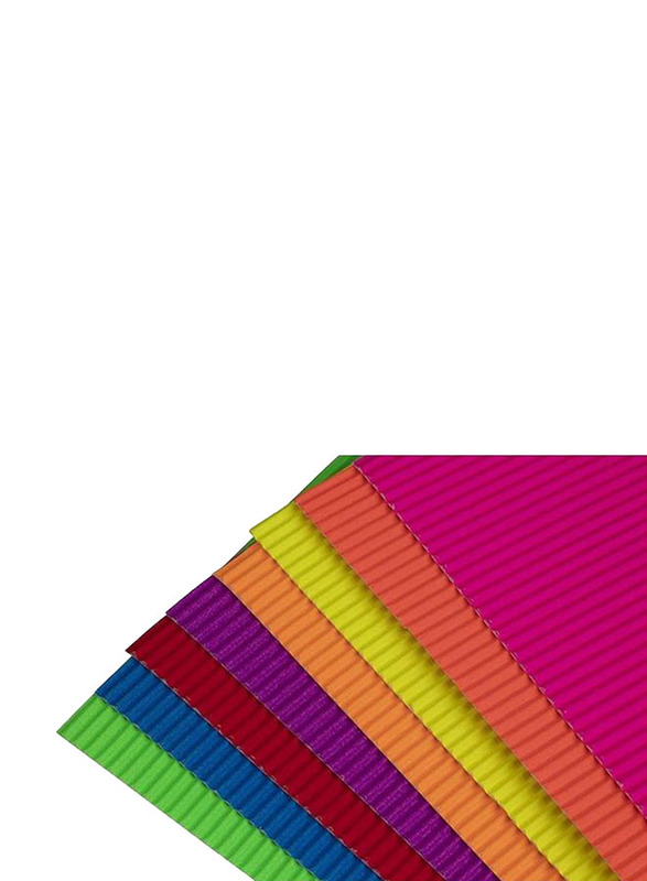 Colourful Corrugated Sheets, 50 Pieces, Multicolour
