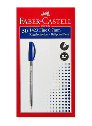 Faber-Castell 50-Piece Fine 0.7mm Ballpoint Pens, Blue