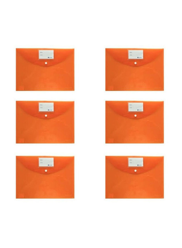Atlas Thick Document Bag, 6 Pieces, Orange