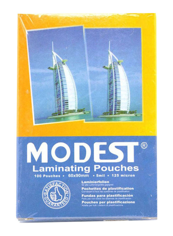 Modest Laminating Pouch Film Set, 100 Pieces, MS527, Clear