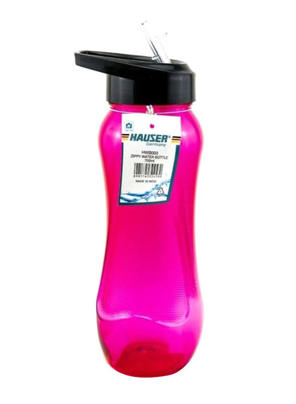 

Hauser Germany 700ml Zippy Water Bottle, Pink/Black