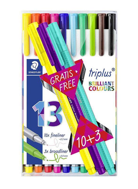Staedtler 13-Piece Fineliner Pen, Multicolour