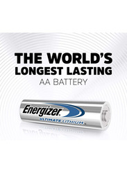 Energizer AA Ultimate Lithium Battery Set, 2 Pieces, Silver/Blue