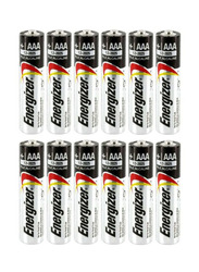 Energizer Max AAA Battery Set, 12 Pieces, Black/Silver