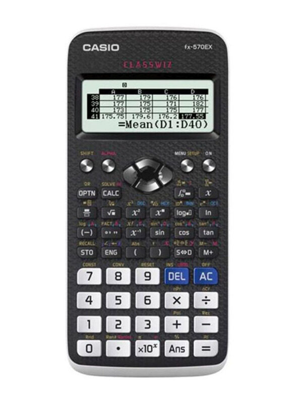 

Casio Class Wiz 12-Digit Dot Matrix Display Scientific Calculator, Black