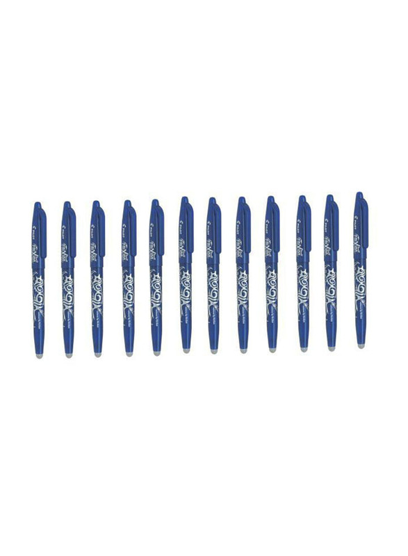 Pilot 12-Piece Frixion Erasable Pen Set, Blue