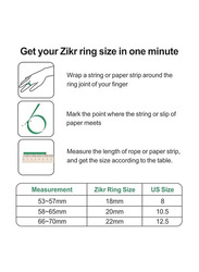 iQibla New 2022 Tasbih Zikr Aluminium Alloy Smart Ring with Charging Box, 20mm, Graphite