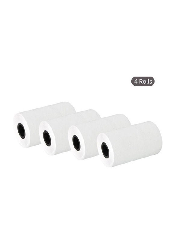 Thermal Receipt Paper Rolls, 4 Pieces, White