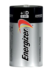 Energizer Max Alkaline D Battery Set, 2 Pieces, Silver/Black
