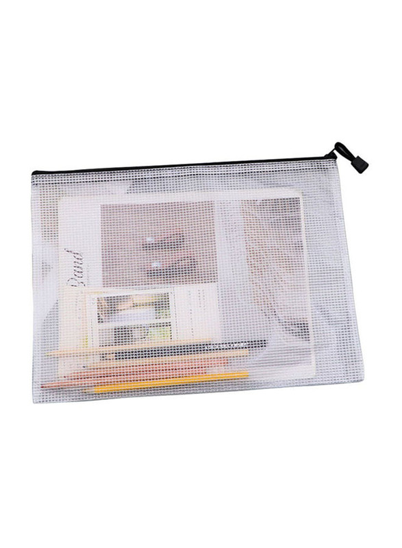 A4 Waterproof Zipper File Bags, 10 Pieces, Clear