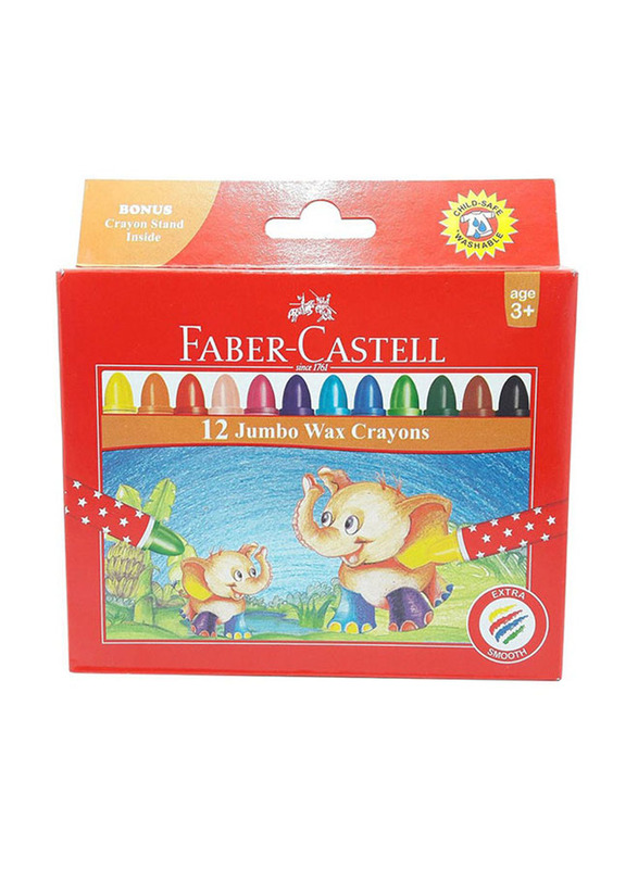 Faber-Castell Jumbo Wax Crayons, 1 Piece, Multicolour