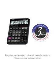 Casio Plus Power Practical Basic Calculator, DJ-120DPLUS-WA-DPW, Black