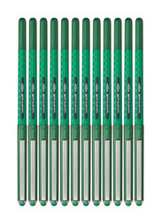 Uniball 12-Piece Eye Fine Liquid Ink Rollerball Pen Set, Green/Silver