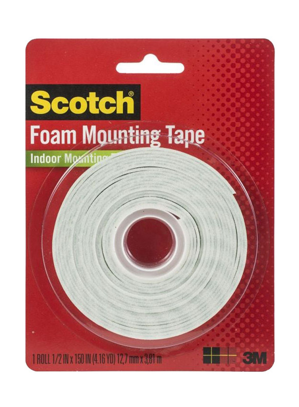 3M Scotch Foam Mounting Tape, White