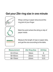 iQibla New 2022 Tasbih Zikr Aluminium Alloy Smart Ring with Charging Box, 20mm, Graphite