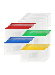 A4 Size Zip File Folder, 24 Pieces, Multicolour