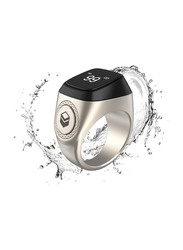 iQibla Tasbih Zikr Tally Counter Waterproof Smart Ring, 18mm, Silver