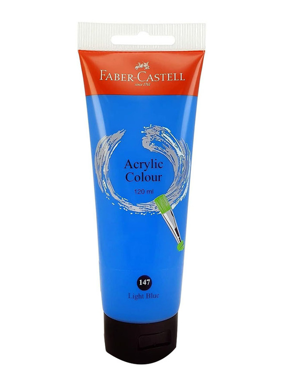 Faber-Castell Acrylic Color Paint, 120ml, Light Blue
