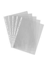 Partner A4 Size Punched Pockets, 100 Pieces, Clear