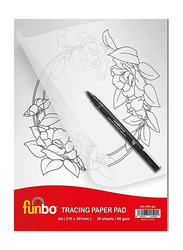 Funbo Tracing Pad, 30 Sheets, 60 GSM, A4 Size, White