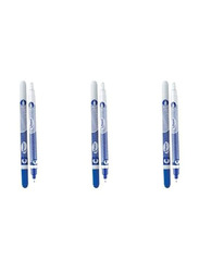 Maped 6-Piece Double Sided Ink Killer Correction Pen with Blue Ink, White/Blue