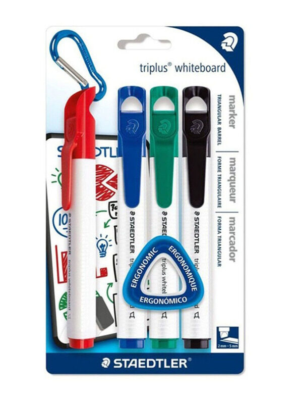 

Staedtler StaEDT Perfumeler 4-Piece Triplus Whiteboard Marker Set, Multicolour