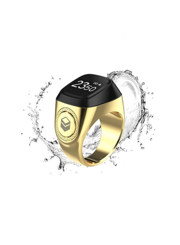 

iQibla Tasbih Zikr Metal Smart Ring, 20mm, Gold