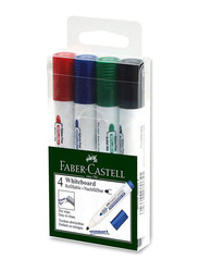 Faber-Castell 4-Piece Whiteboard Marker Set, Multicolour