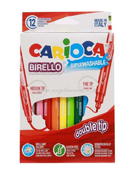 Carioca Dual Tip Birello Superwashable Colour Pen Set, 12 Pieces, Multicolour