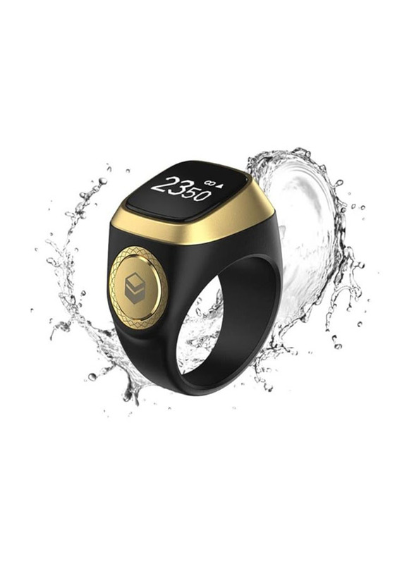 iQibla Tasbih Zikr Lite Plastic Smart Ring, 22mm, Black