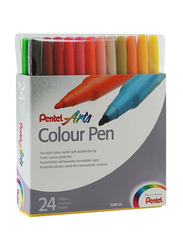 Pentel Fine Point Colour Pen Set, 24 Pieces, Multicolour