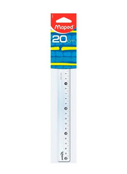 Maped 20cm Crystal Narrow Ruler, Clear