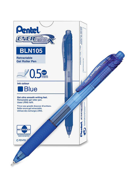 

Pentel 12-Piece 0.5mm Tip Energel Gel-Ink Pens, Blue