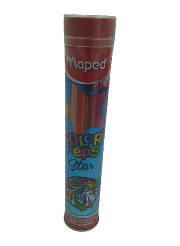 Maped Color'Peps Star Colour Peps Crayons Pencil Set, 12 Pieces, Multicolour