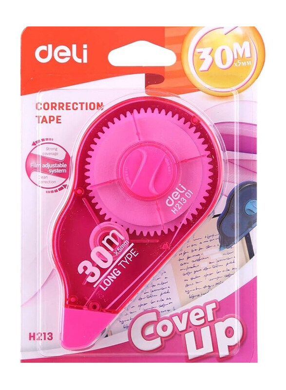 

Deli 30M Correction Tape, Pink