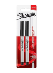 Sharpie 2-Piece Ultra Fine Tip Permanent Marker, Black
