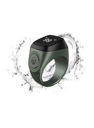iQibla Tasbih Zikr Aluminium Smart Ring, 18mm, Dark Green