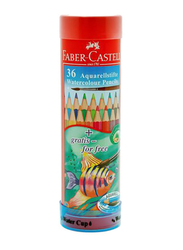 Faber-Castell Aquarell Water Colour Pencils Set, 36 Pieces, Multicolour