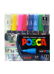 Posca Bullet Shaped Paint Marker Set, 0.7mm, 8 Pieces, Multicolour