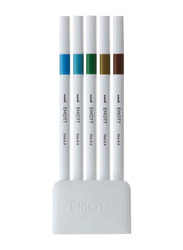 Uniball 5-Piece Emott Fineliner Pens, MI-PEM-SY04-05C, Multicolour