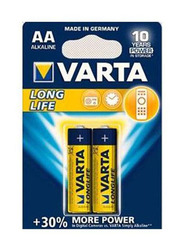 Varta AA Long Life Alkaline Battery, 2 Pieces, Yellow