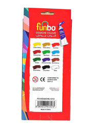 Funbo Acrylic Colour Set, 12 Pieces, 12x12ml, Multicolour